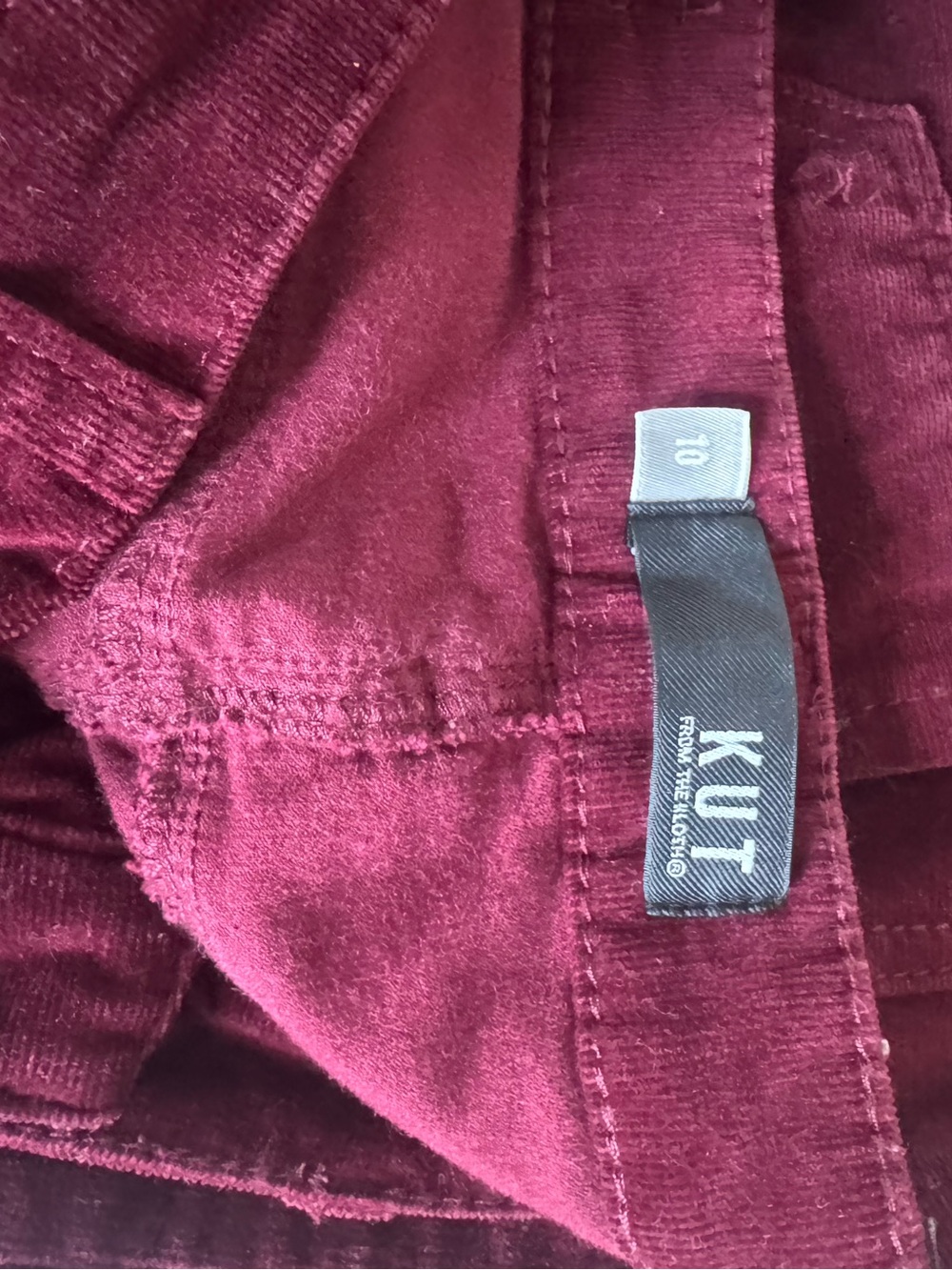 KUT from the Kloth “Diana” Burgundy Corduroy Jeans - Picture 5 of 6